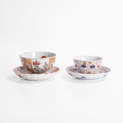 Lot 101 - Two pairs of Chinese export cups and saucers