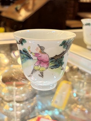 Lot 53 - A Chinese copper red and underglaze blue miniature vase