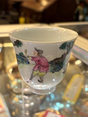 Lot 53 - A Chinese copper red and underglaze blue miniature vase