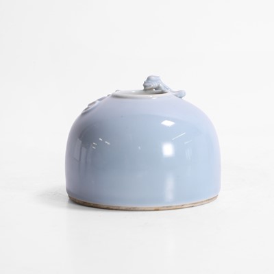 Lot 139 - A Chinese clair-de-lune-glazed beehive water pot