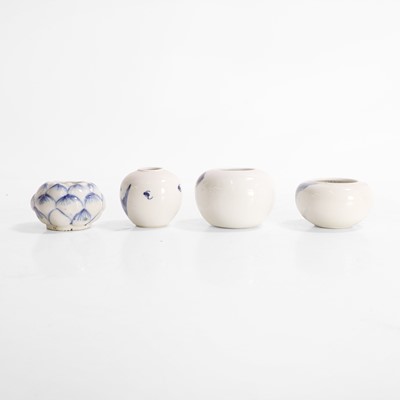 Lot 129 - A collection of four Chinese blue and white water pots