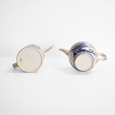 Lot 124 - Two Chinese export blue and white teapots