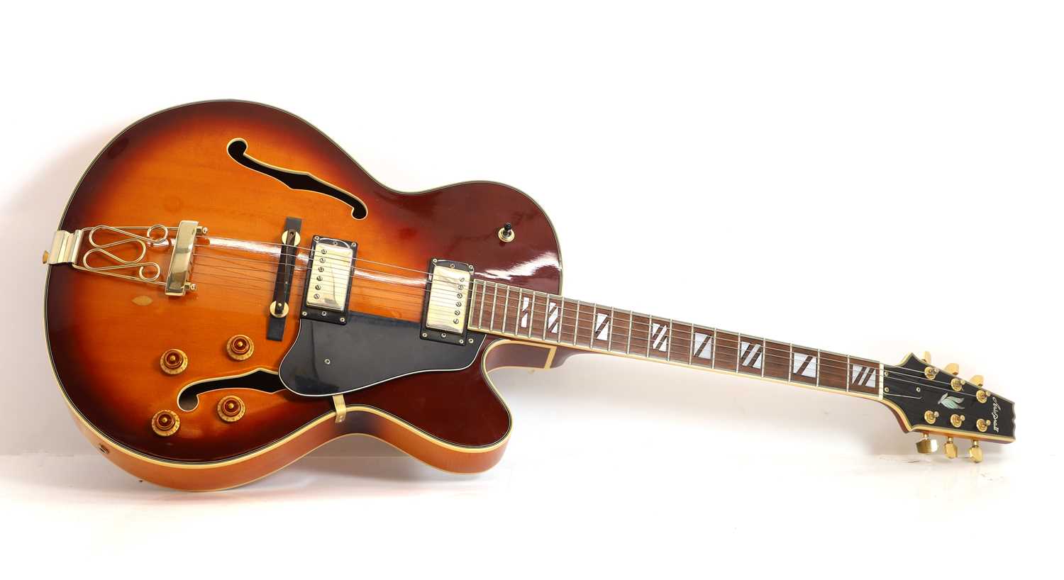 Lot 479 - An Aria Pro II FA-70 semi-acoustic guitar