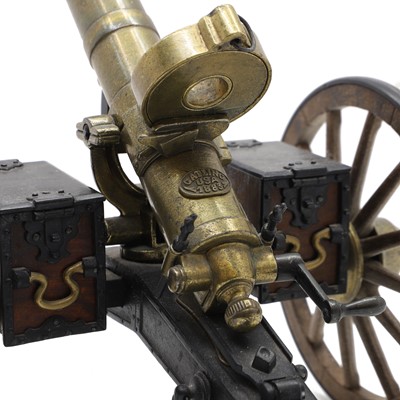 Lot 205 - A scale model of a Gatling gun