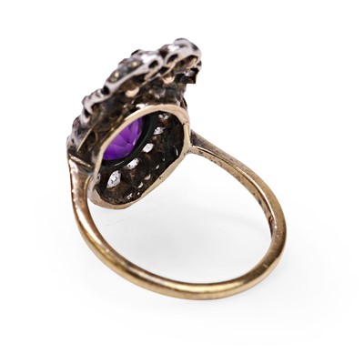 Lot 5 - A Victorian amethyst and diamond ring