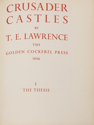 Lot 166 - Golden Cockerel Press (Lawrence, T. E)- Crusader Castles.