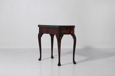 Lot 345 - A mahogany and marquetry card table