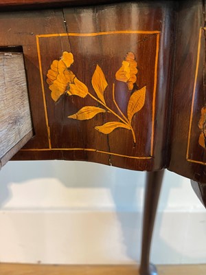 Lot 345 - A mahogany and marquetry card table