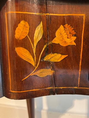 Lot 345 - A mahogany and marquetry card table