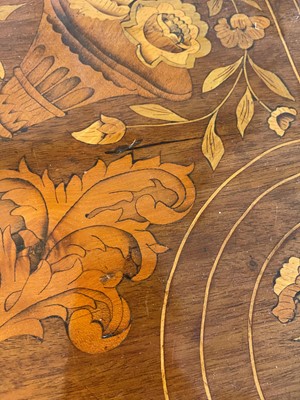 Lot 345 - A mahogany and marquetry card table