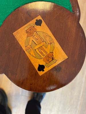 Lot 345 - A mahogany and marquetry card table