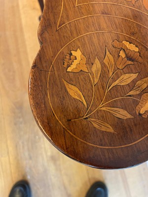 Lot 345 - A mahogany and marquetry card table