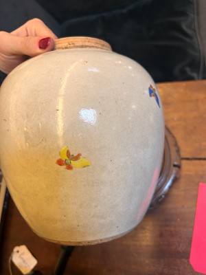 Lot 52 - A Chinese famille rose ginger jar