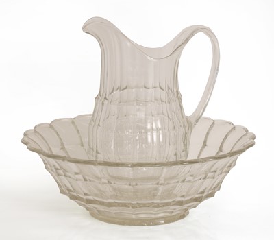 Lot 152 - A Victorian moulded wash jug and basin