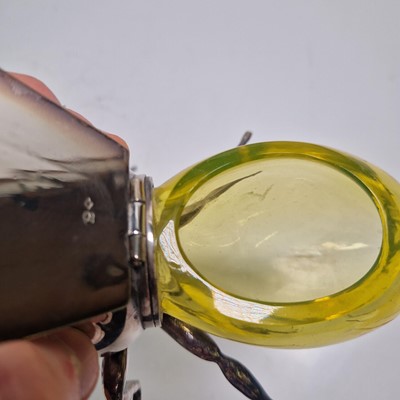 Lot 110 - Two silver-plated and glass preserve pots