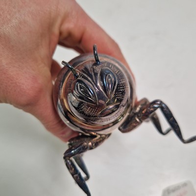 Lot 108 - A silver-plated and glass preserve pot