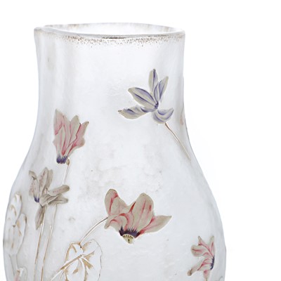 Lot 75 - A Legras acid-etched and enamelled glass vase