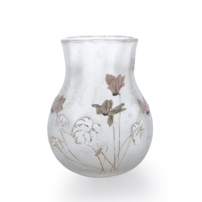 Lot 75 - A Legras acid-etched and enamelled glass vase