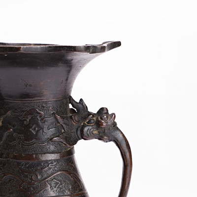 Lot 78 - A Chinese bronze two-handled vase