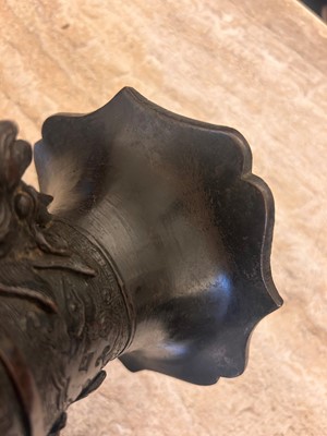 Lot 78 - A Chinese bronze two-handled vase
