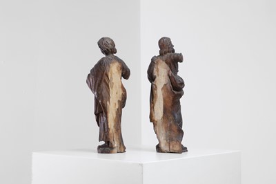 Lot 311 - A pair of baroque carved limewood figures