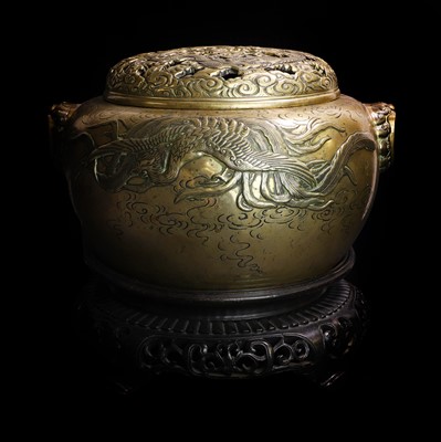 Lot 75 - A large Japanese bronze koro