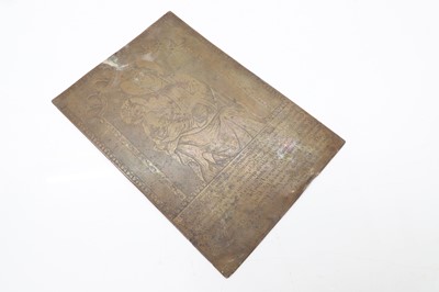 Lot 304 - An interesting double-sided copper plate