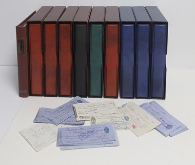 Lot 85 - An extensive collection of cheques