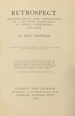 Lot 130 - UNIQUE COPY, with Five Original Drawings by the Author: CHAPMAN, Abel