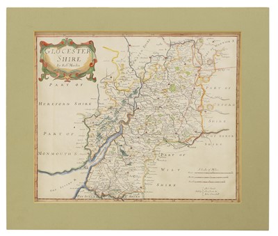 Lot 22 - Morden: 1- Map of Gloucestershire. Hand coloured & mounted