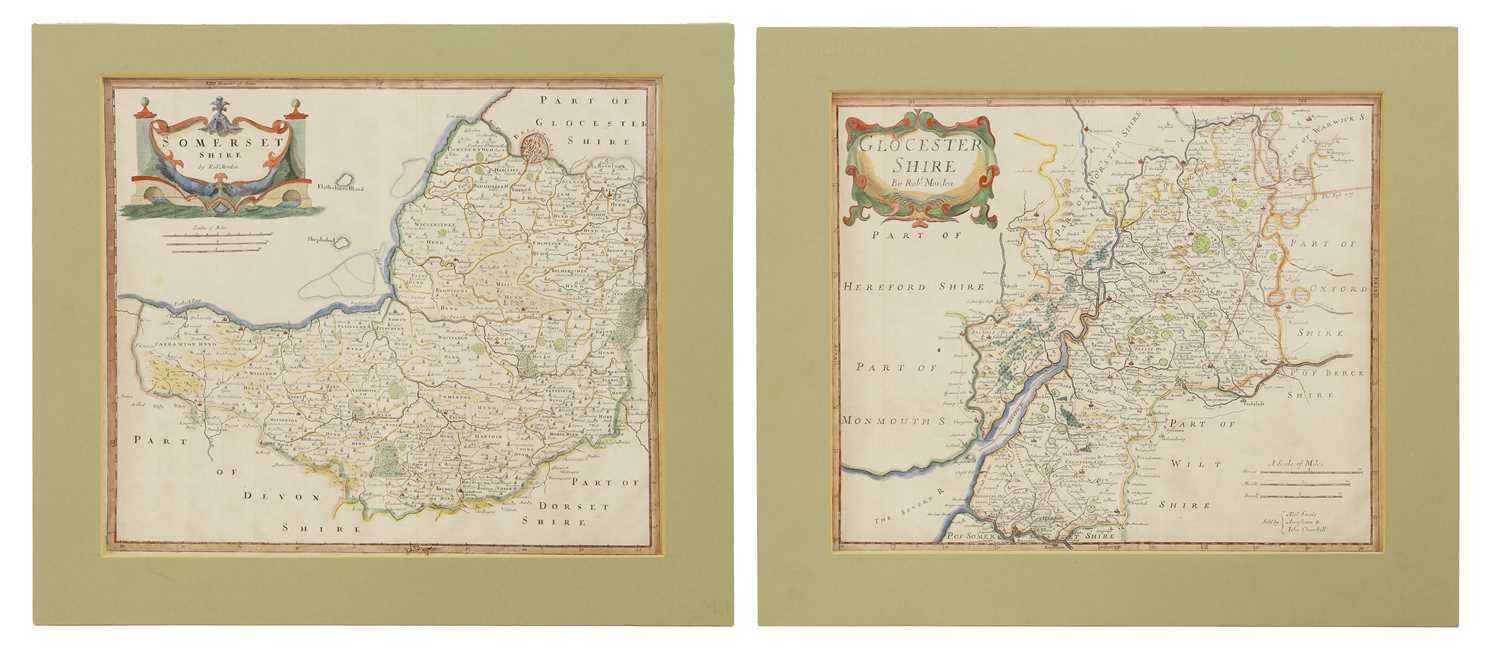Lot 22 - Morden: 1- Map of Gloucestershire. Hand coloured & mounted