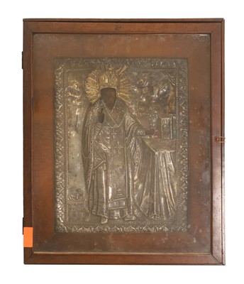 Lot 332A - An icon of St Nicholas