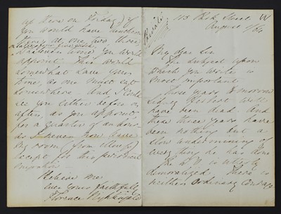 Lot 102 - Florence NIGHTINGALE - Autographed Letter Signed.