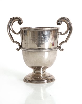 Lot 21 - A silver trophy cup