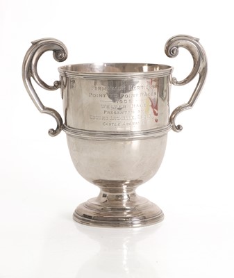 Lot 21 - A silver trophy cup