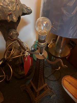Lot 478 - A table lamp modelled as the 'Eiffel Tower'