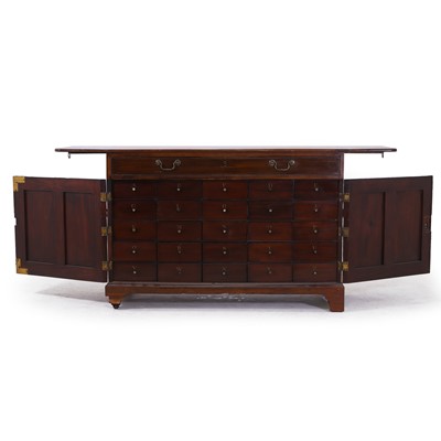 Lot 38 - A mahogany estate cupboard