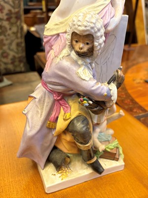 Lot 106 - A KPM Berlin porcelain monkey group