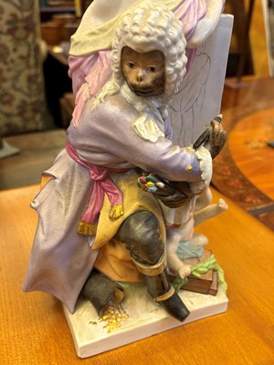Lot 106 - A KPM Berlin porcelain monkey group