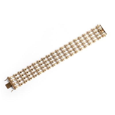Lot 41 - A mid-century Italian gold bracelet