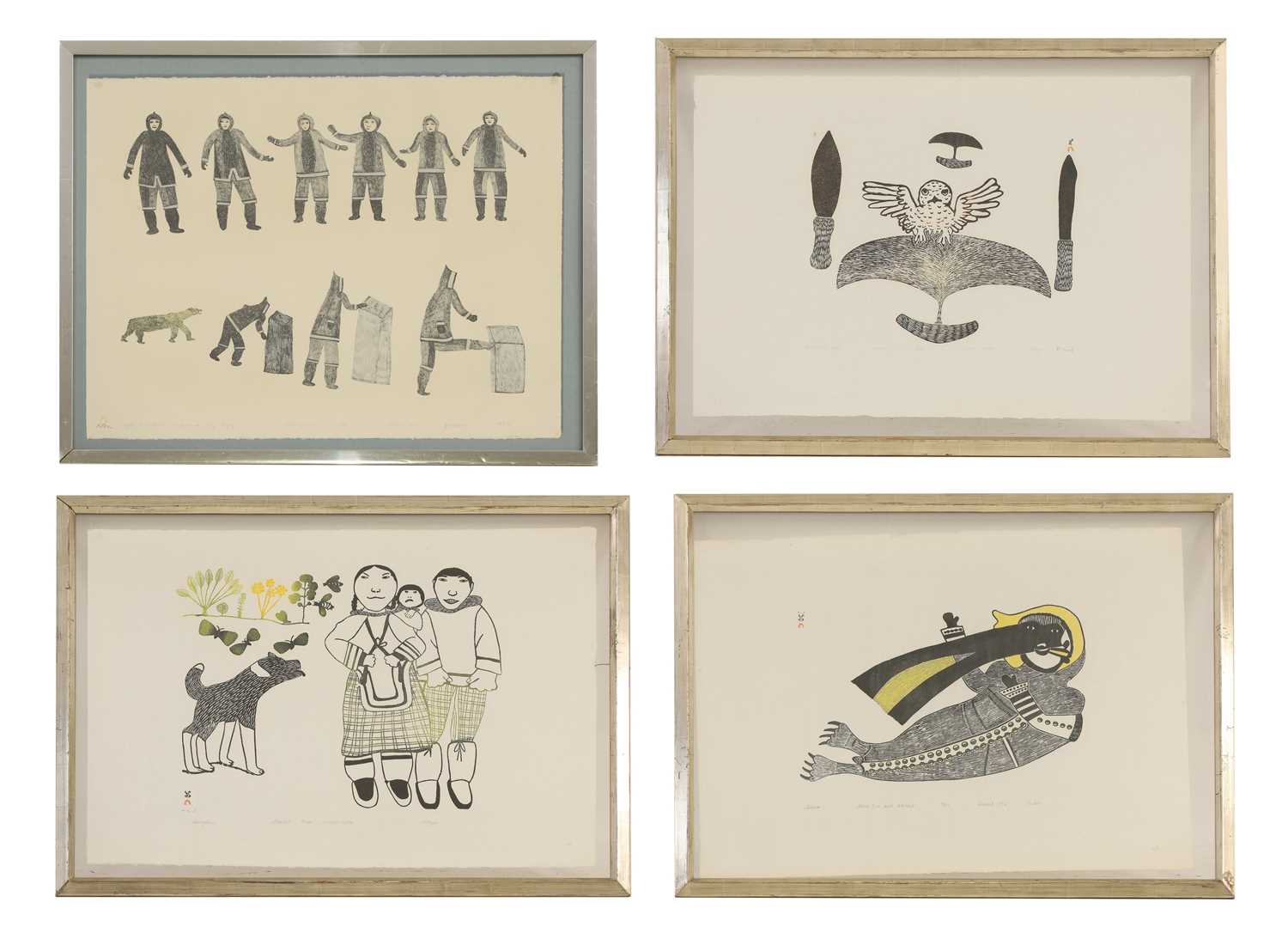 Lot 314 - A group of four prints by Canadian Inuit artists