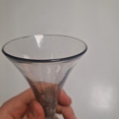 Lot 5 - A group of five wine glasses