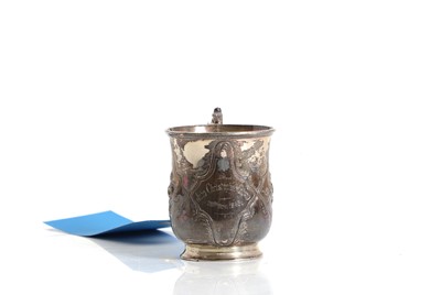 Lot 18 - A silver Christening mug