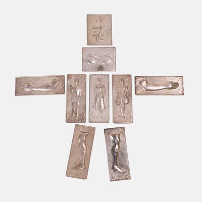 Lot 116 - Nine silvered Greek Orthodox tamata