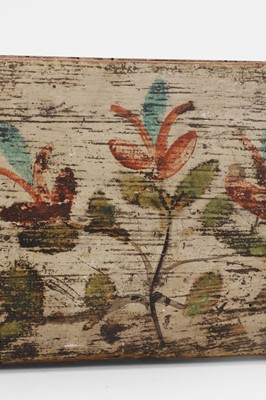 Lot 103 - A painted wooden dowry chest