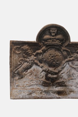 Lot 120 - A Charles II-style cast iron fireback