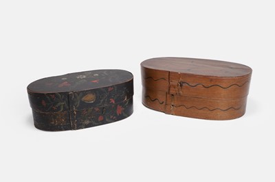 Lot 126 - Two painted bentwood boxes