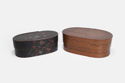 Lot 126 - Two painted bentwood boxes
