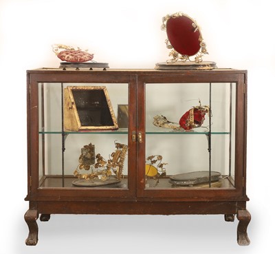 Lot 501A - A mahogany framed museum display cabinet