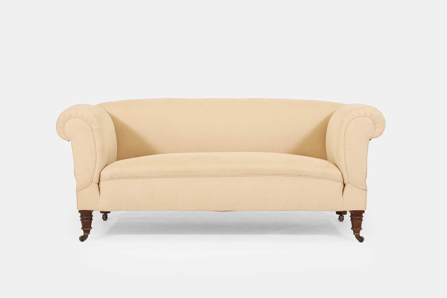 Lot 507 - A small Victorian drop-arm sofa